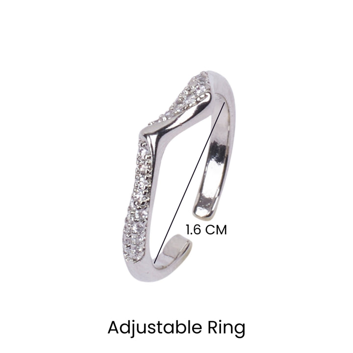 Mini Studded Mountain Silver Ring