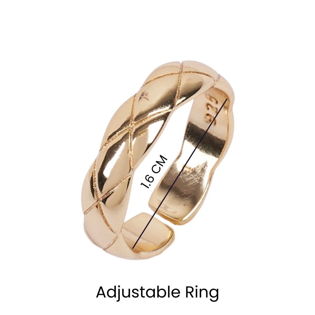 Verben Swirl Gold Ring - Salty Accessories