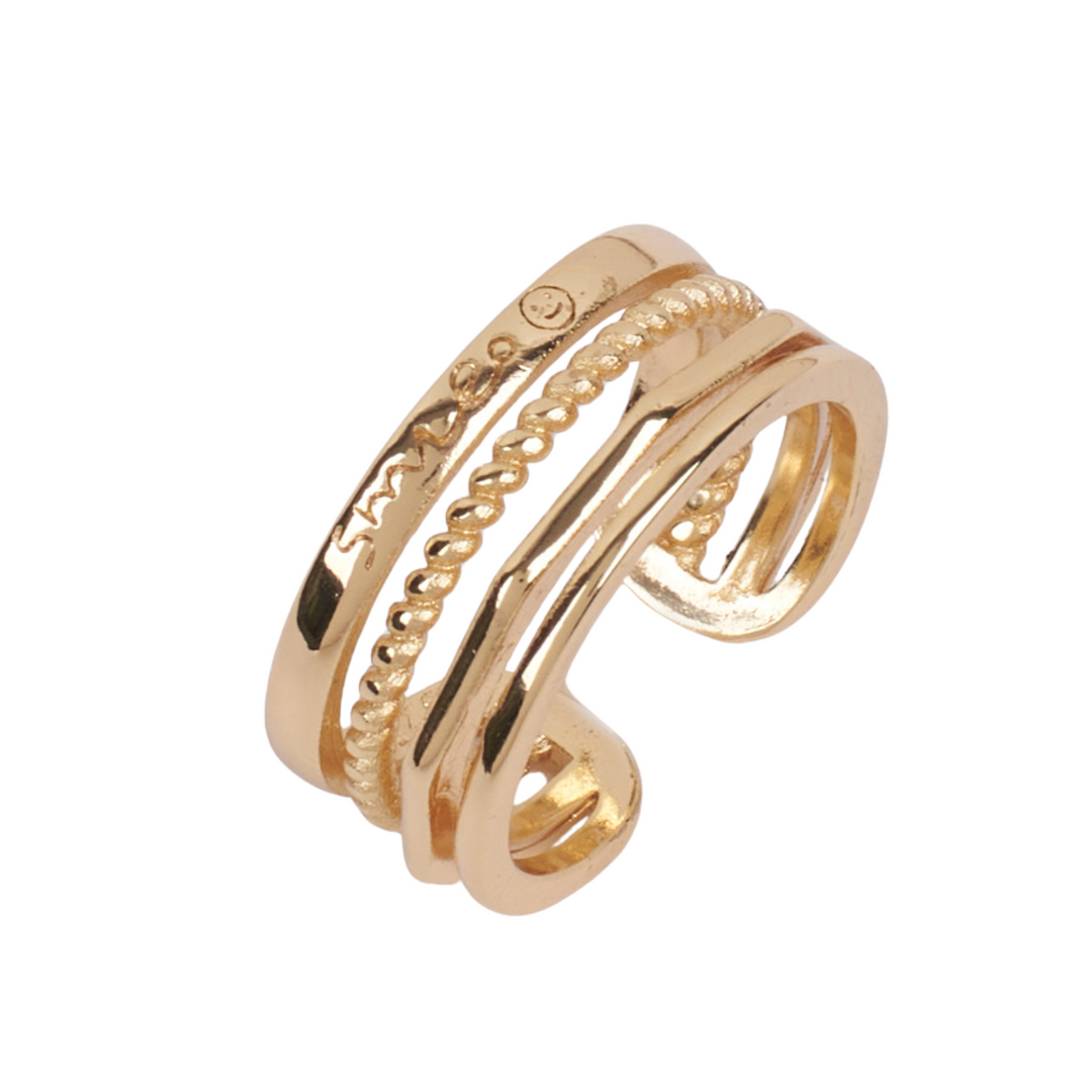 Cassandra Broad Gold Ring - Salty Accessories