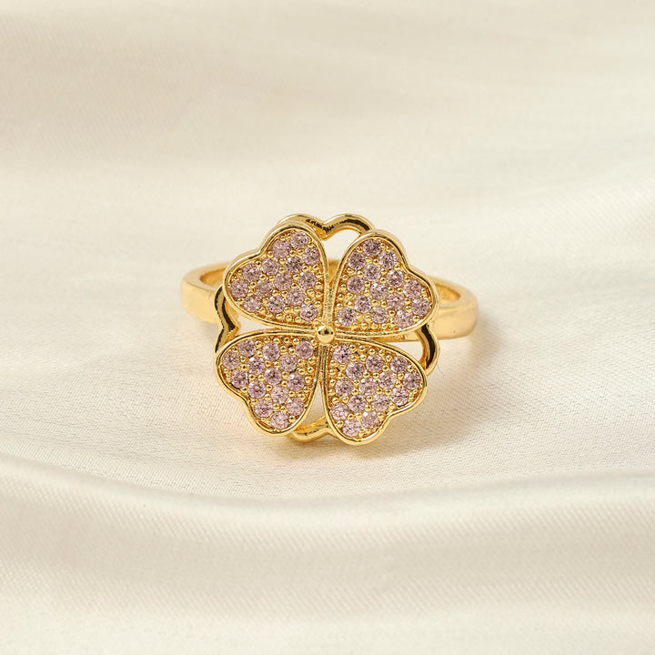 Sariah Spinner Floral Mauve Ring