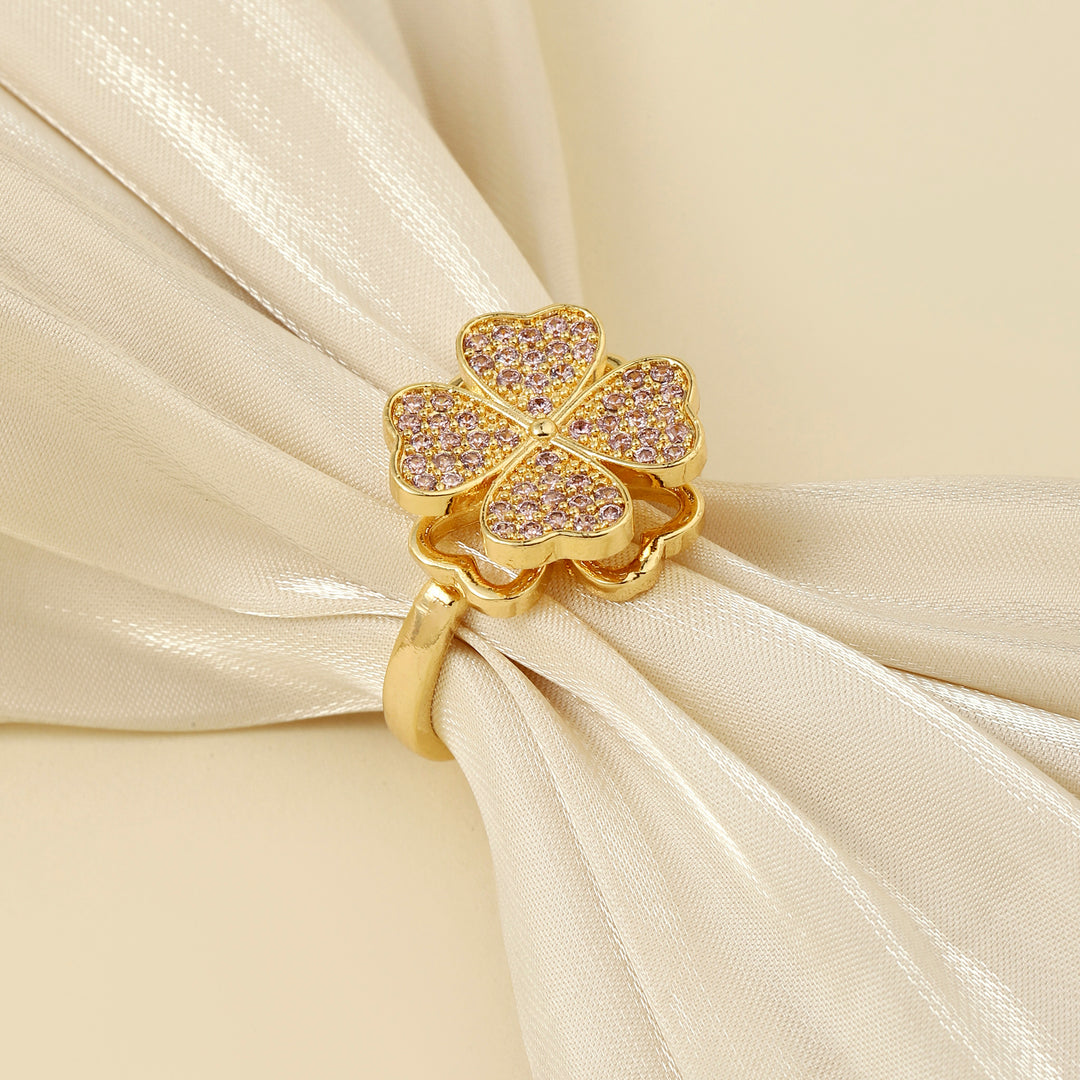 Sariah Spinner Floral Mauve Ring