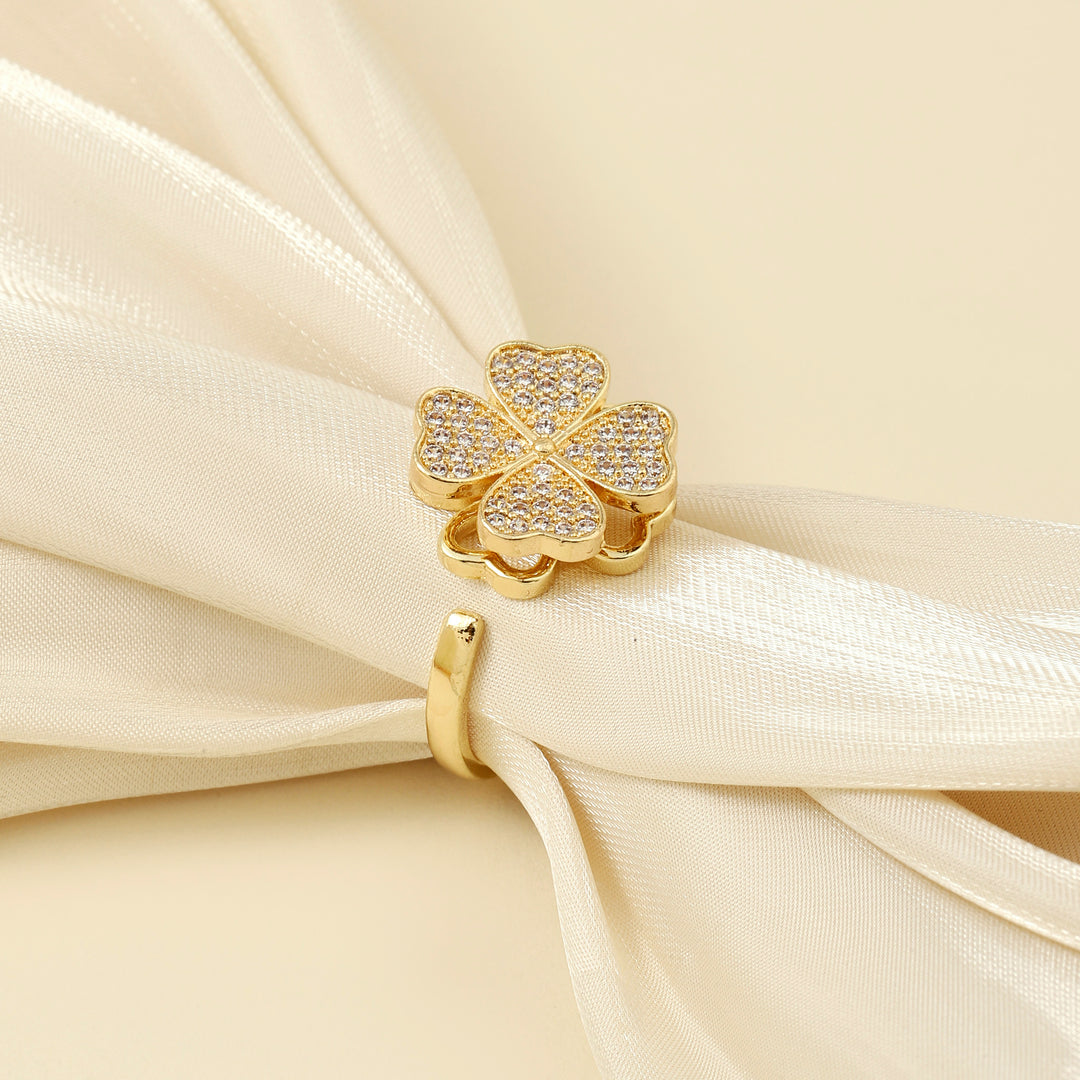 Sariah Spinner Floral Gold Ring