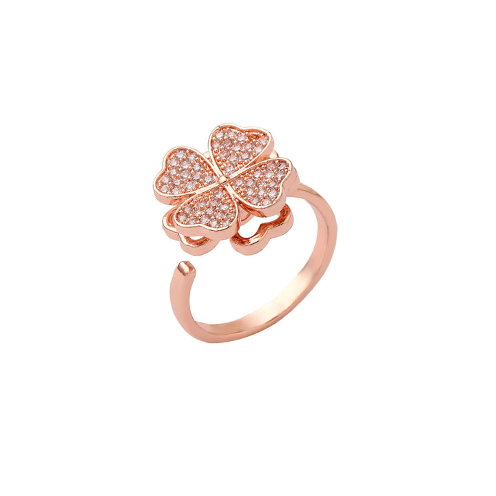 Sariah Spinner Floral Rosegold Ring