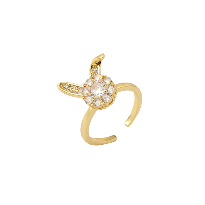 Golden Rabby Crystal Spinner Ring - Salty Accessories