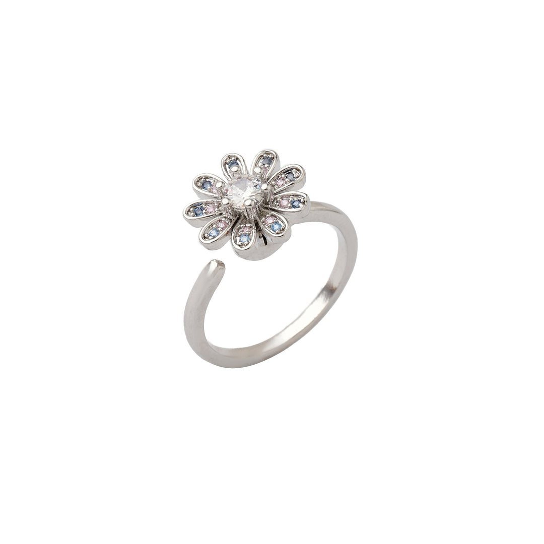 Daisy On Date Crystal Spinner Ring - Salty Accessories