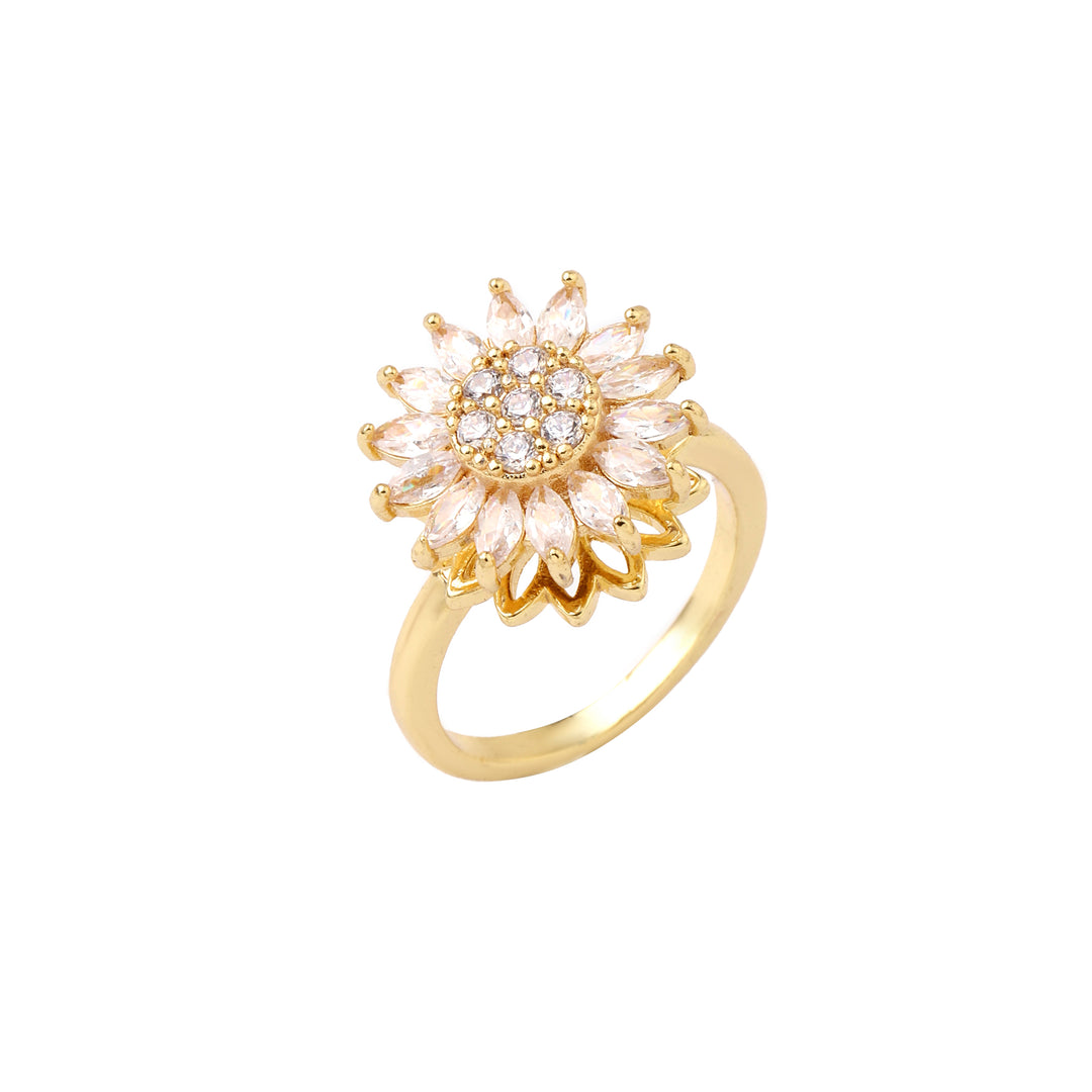 Amaryllis Spinner Floral Ring - Salty Accessories