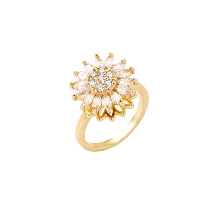 Amaryllis Spinner Floral Ring - Salty Accessories