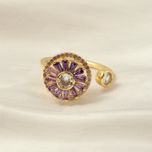 Haya Purple Baguette Spinner Ring