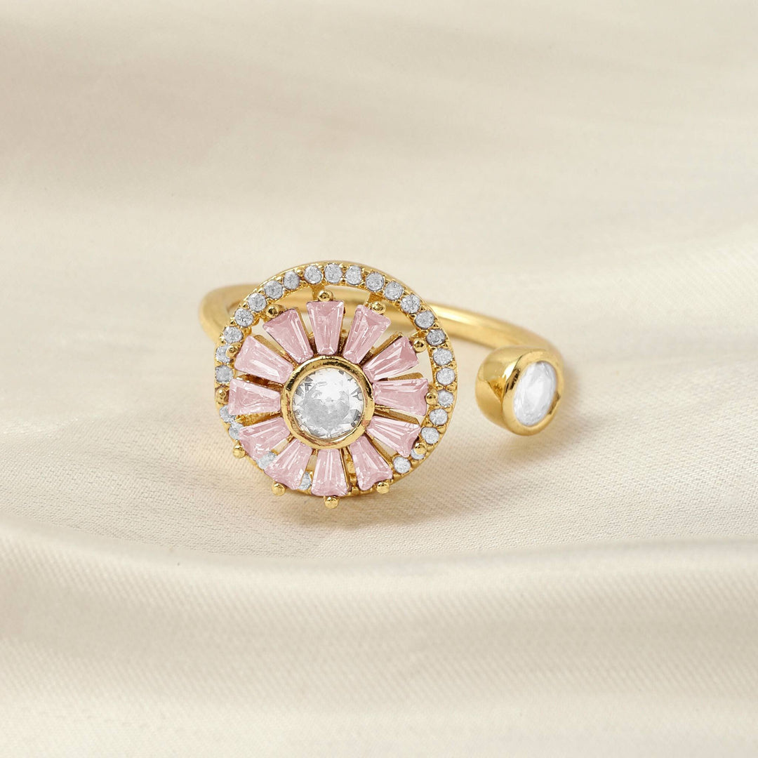 Haya Pink Baguette Spinner Ring