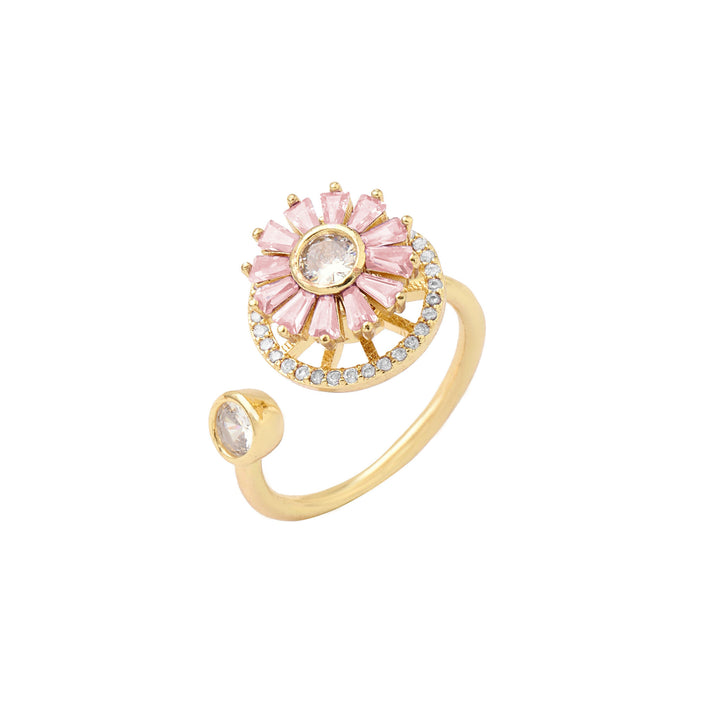 Haya Pink Baguette Spinner Ring