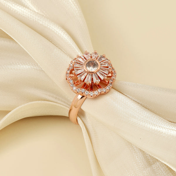 Elio Spinner Crystal Spinner Ring