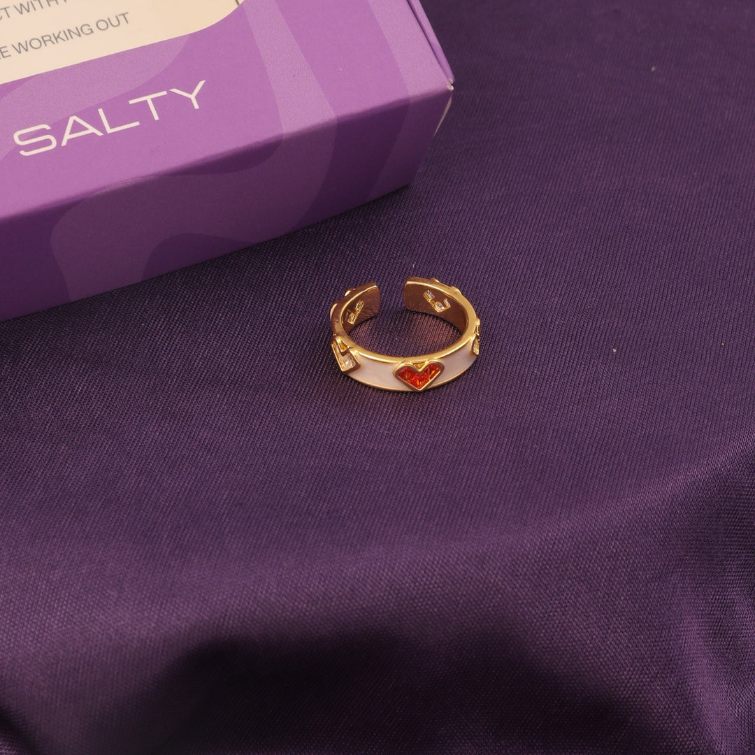 Alamea Hearts Gold RIng - Salty Accessories