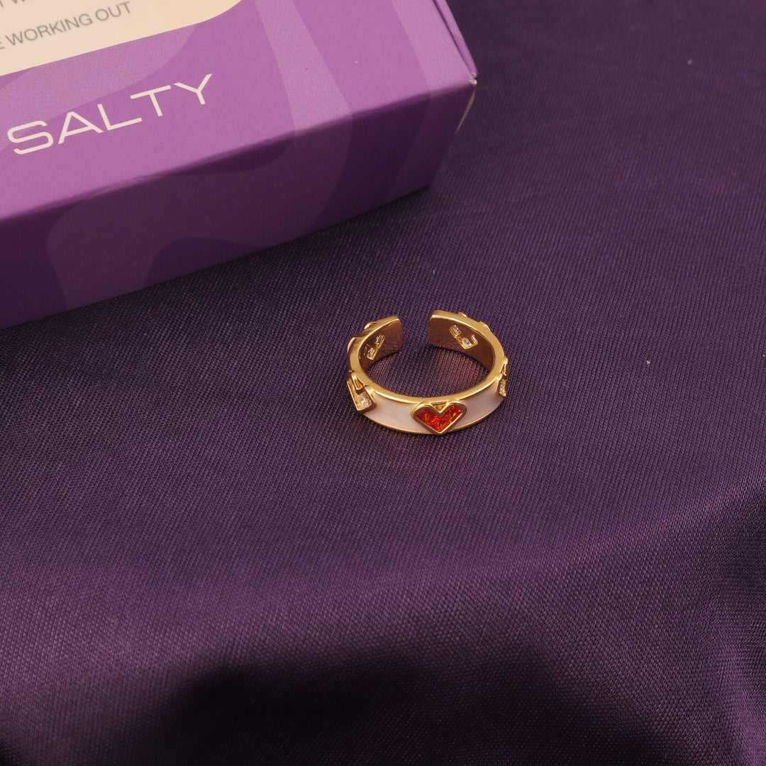 Alamea Hearts Gold RIng - Salty Accessories