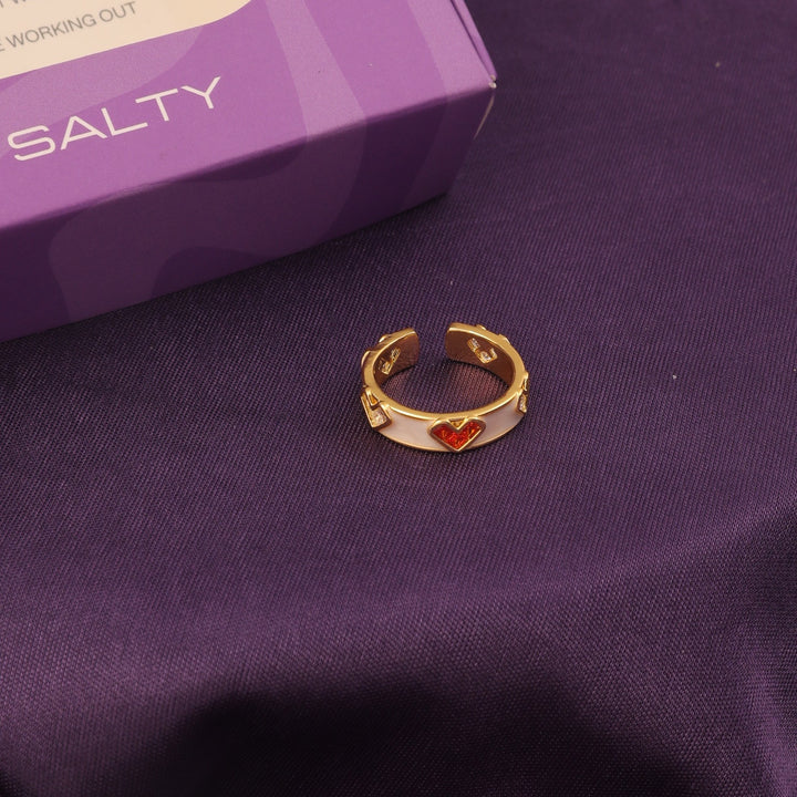 Alamea Hearts Gold RIng - Salty Accessories