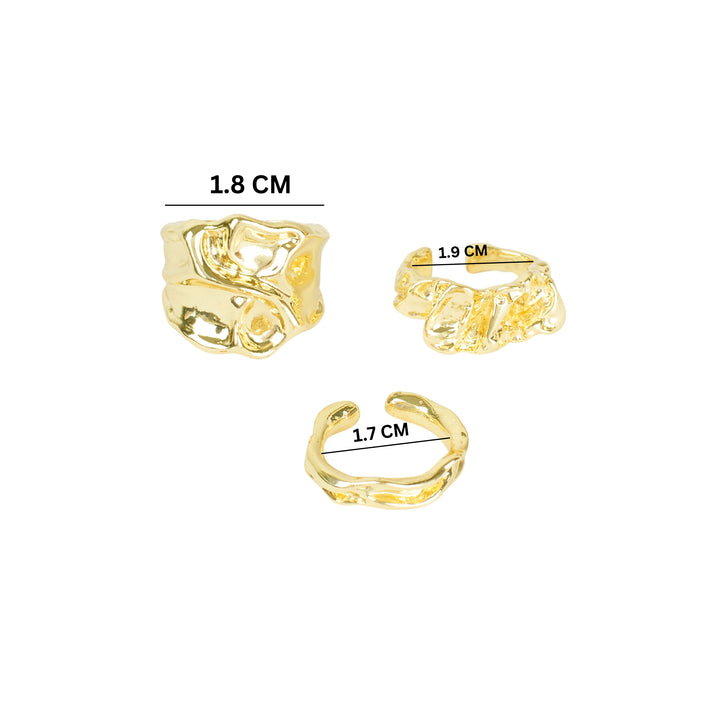 Elegance Gold Chunky Design Ring - Salty Accessories