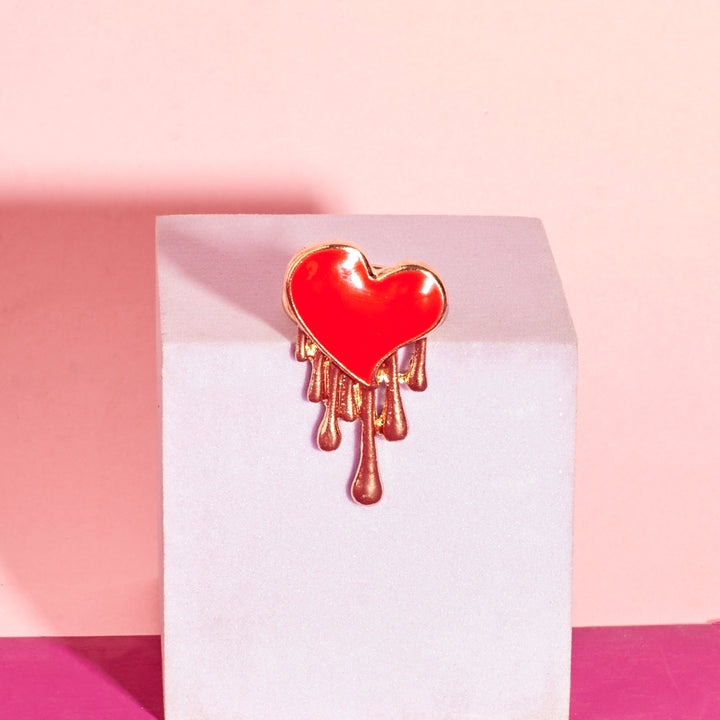 Burning Red Heart Ring