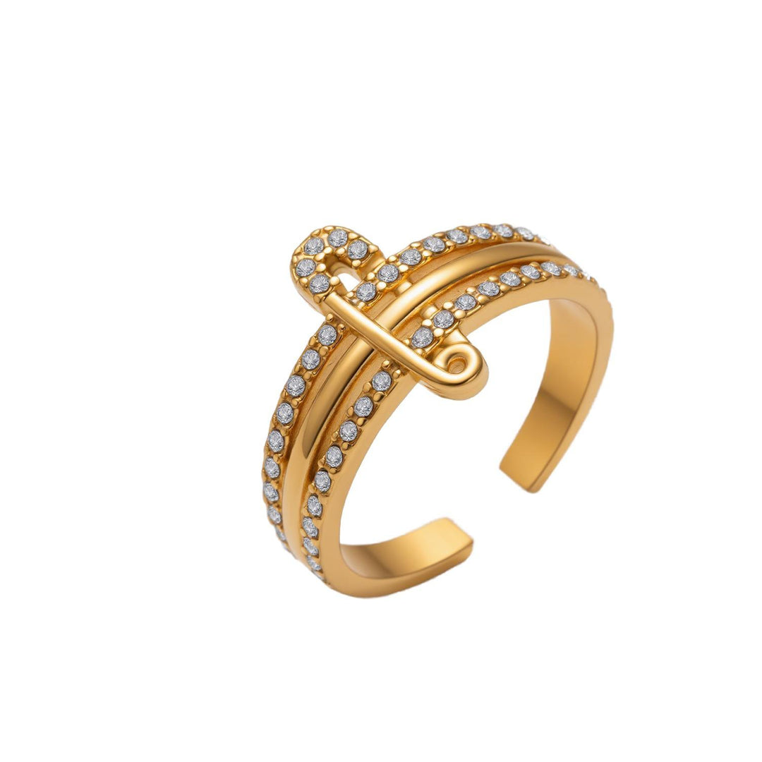 Pin Me Glam Gold Ring