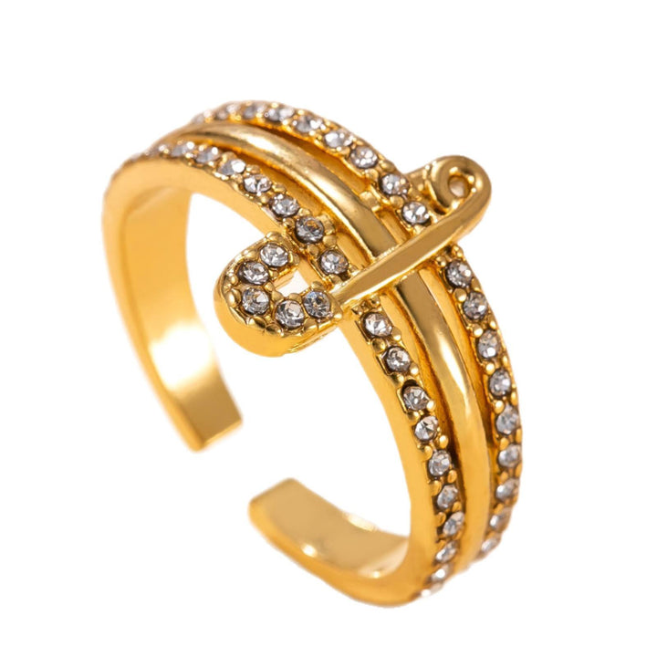 Pin Me Glam Gold Ring
