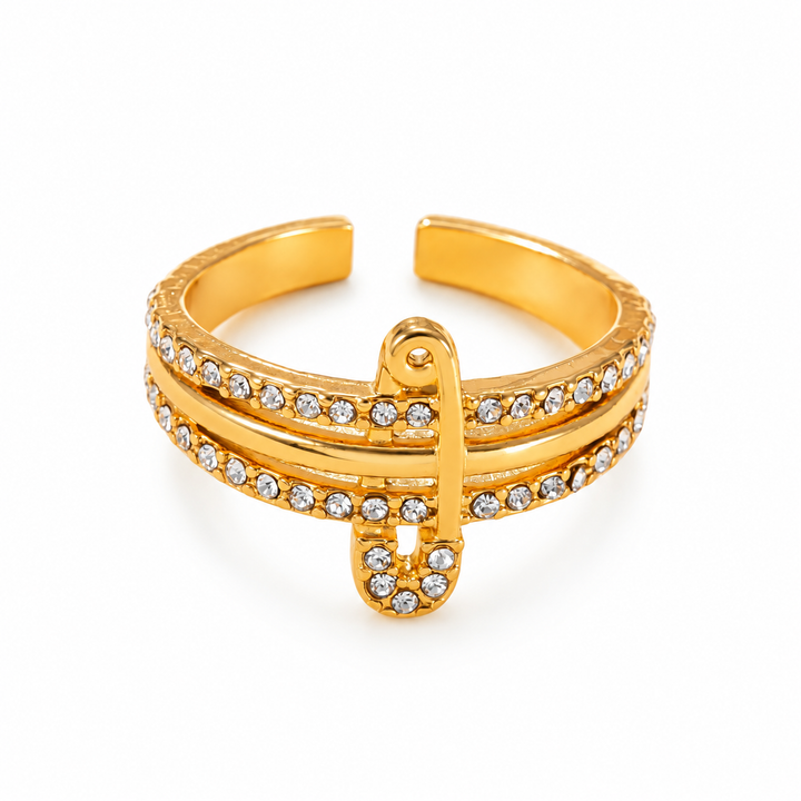 Pin Me Glam Gold Ring