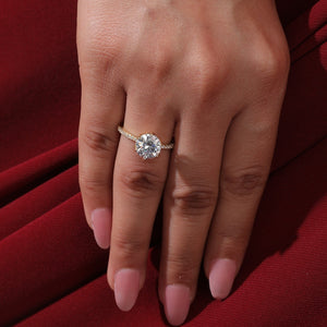 Sparkling Round Crystal Gold Ring - Salty Accessories
