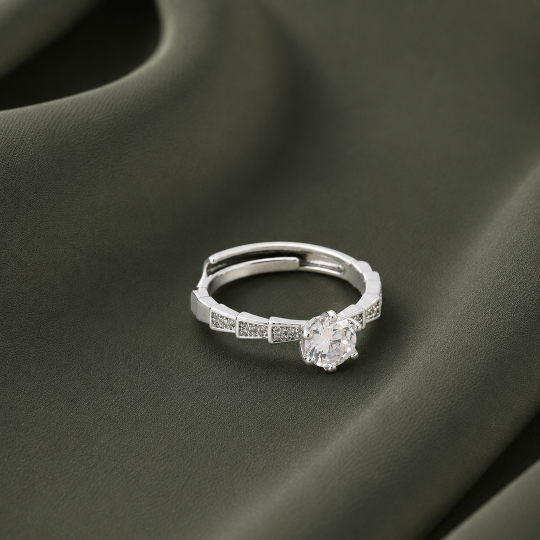 Silver Diamond Ring