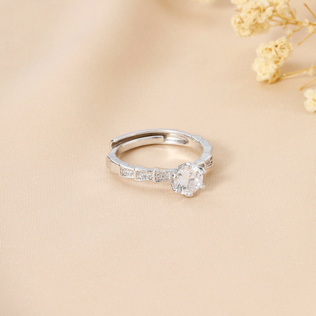 Silver Diamond Ring