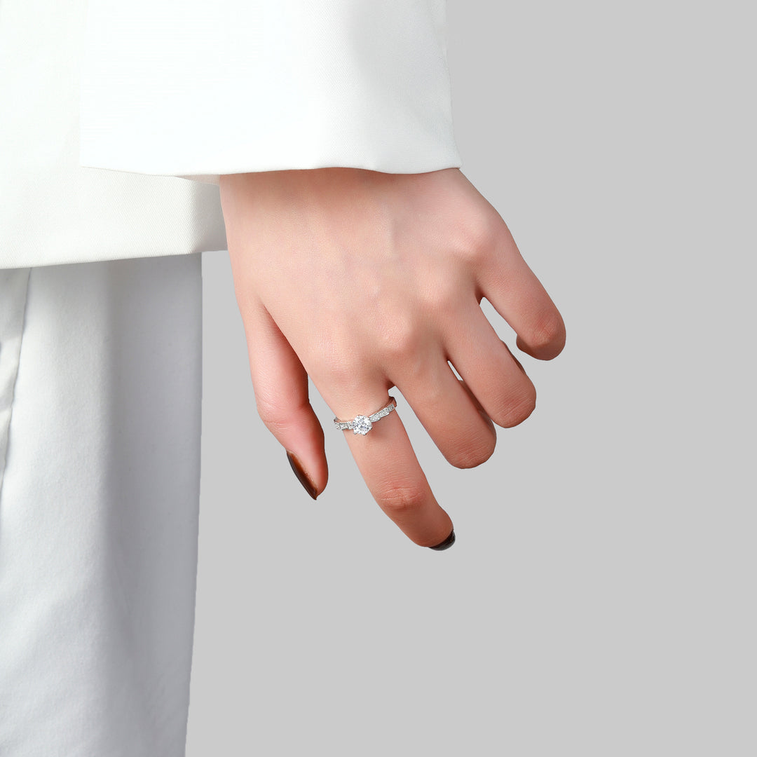 Silver Diamond Ring