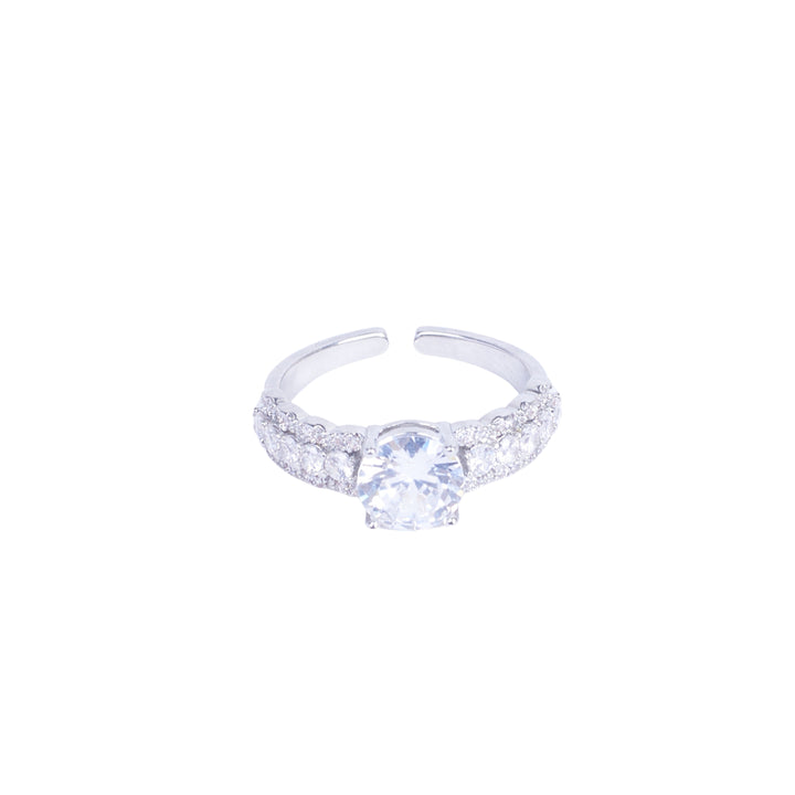 Silver Solitaire Majestic Sparkle Ring