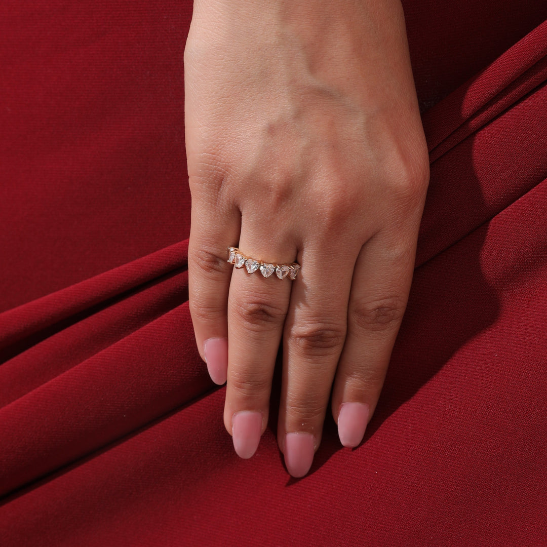 Romantic  Heart Diamonds Ring With Valentine Box - Salty Accessories