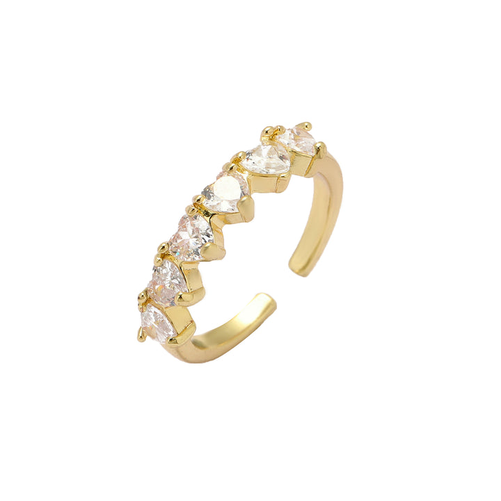 Romantic  Heart Diamonds Ring