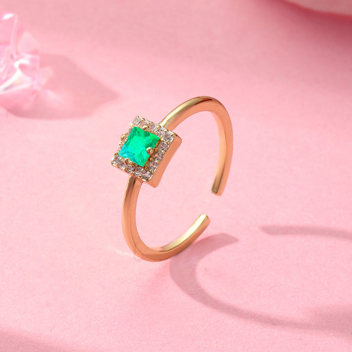 Sophisticated Square Emerald Ring