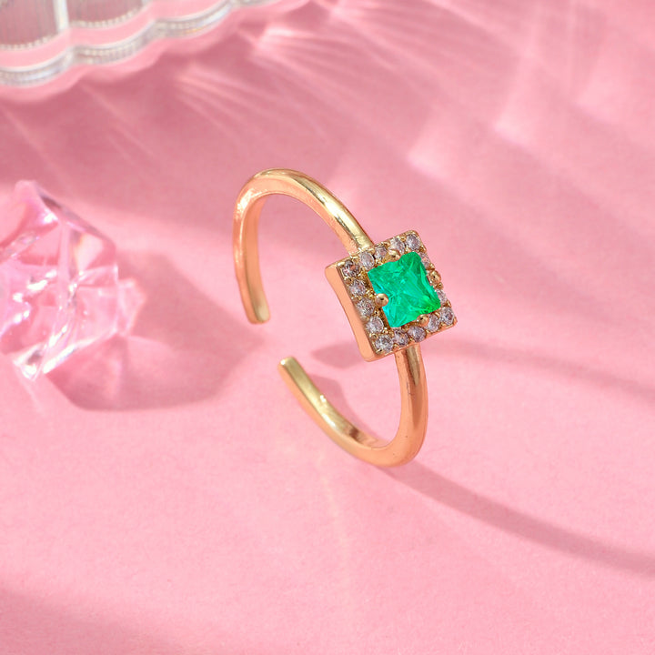 Sophisticated Square Emerald Ring