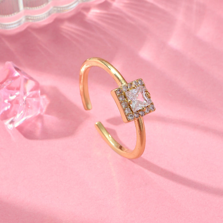 Sophisticated Square Stone Ring