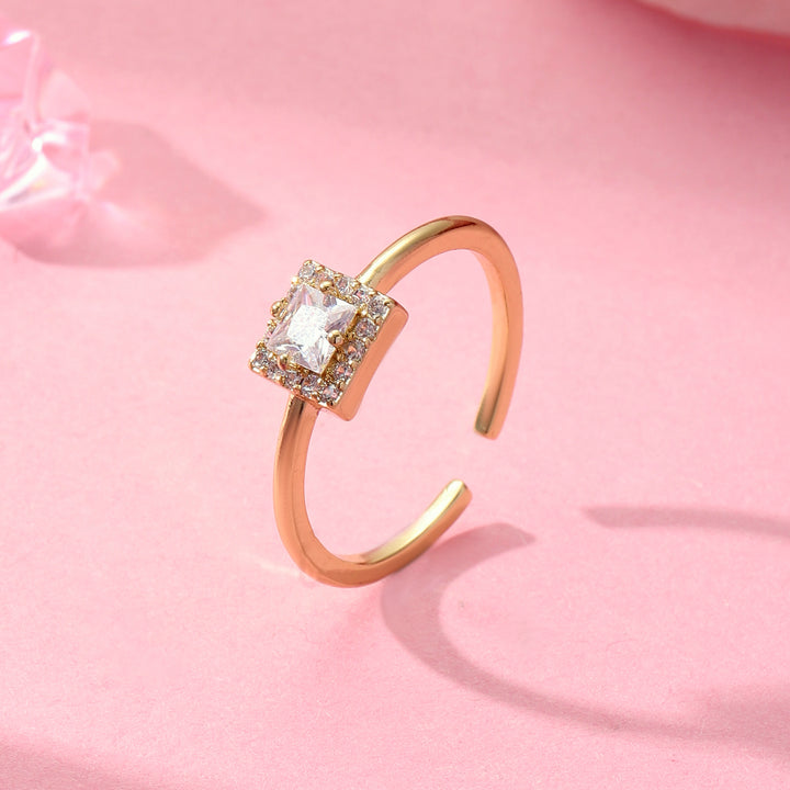 Sophisticated Square Stone Ring