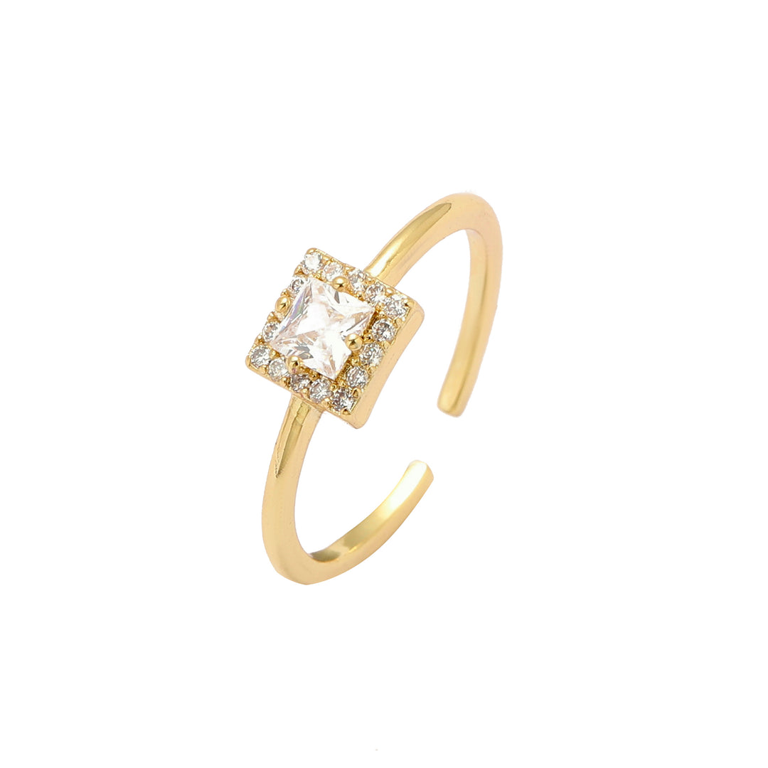 Sophisticated Square Stone Ring