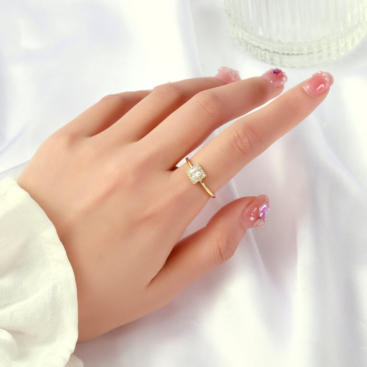 Sophisticated Square Stone Ring