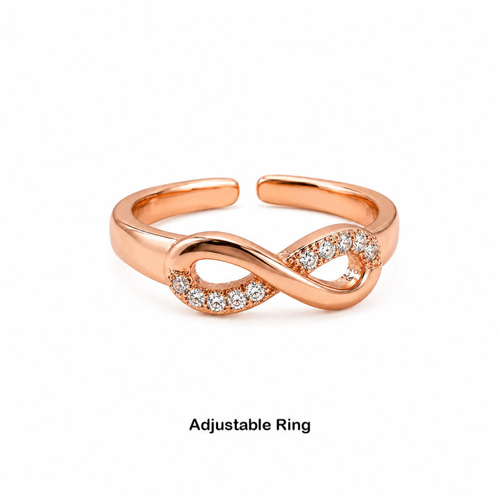 Boundless Infinity White Loop Ring