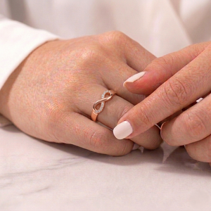 Boundless Infinity White Loop Ring