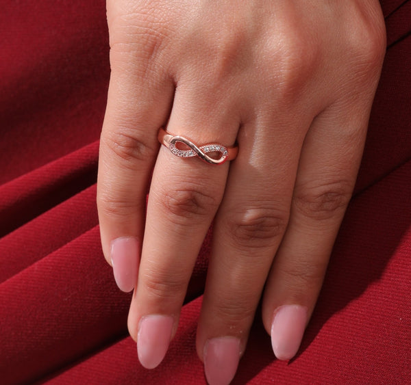 Boundless Infinity White Loop Ring