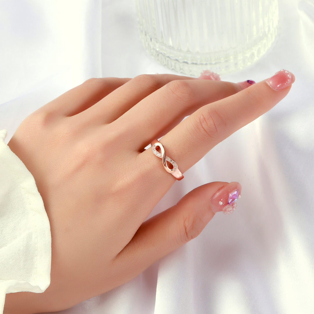 Boundless Infinity White Loop Ring