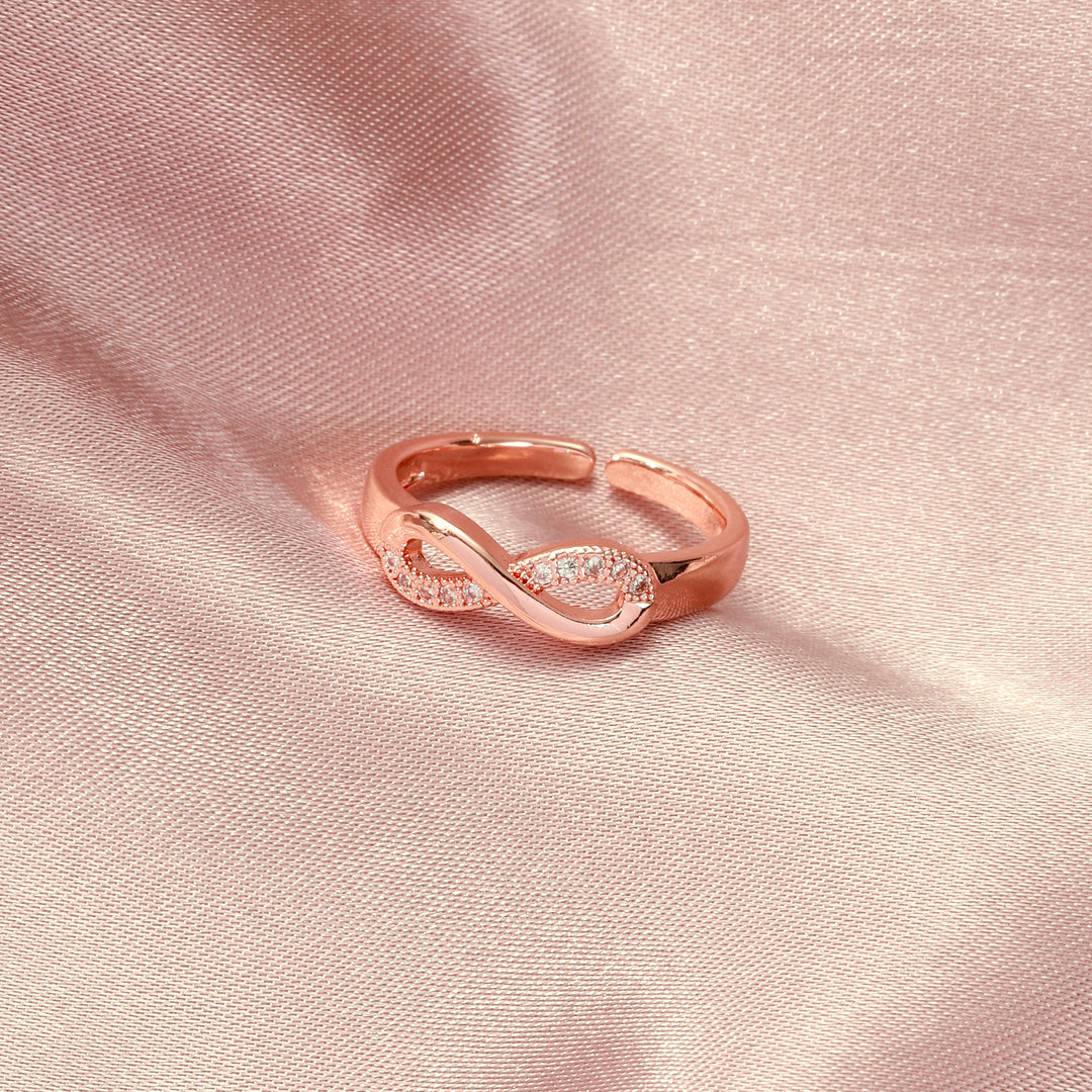 Boundless Infinity White Loop Ring