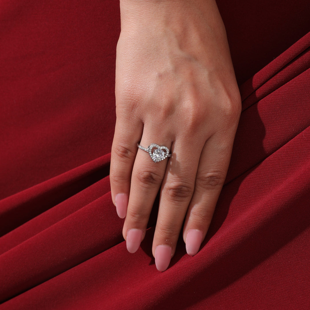 Posy Diamond Ring With Valentine Box - Salty Accessories