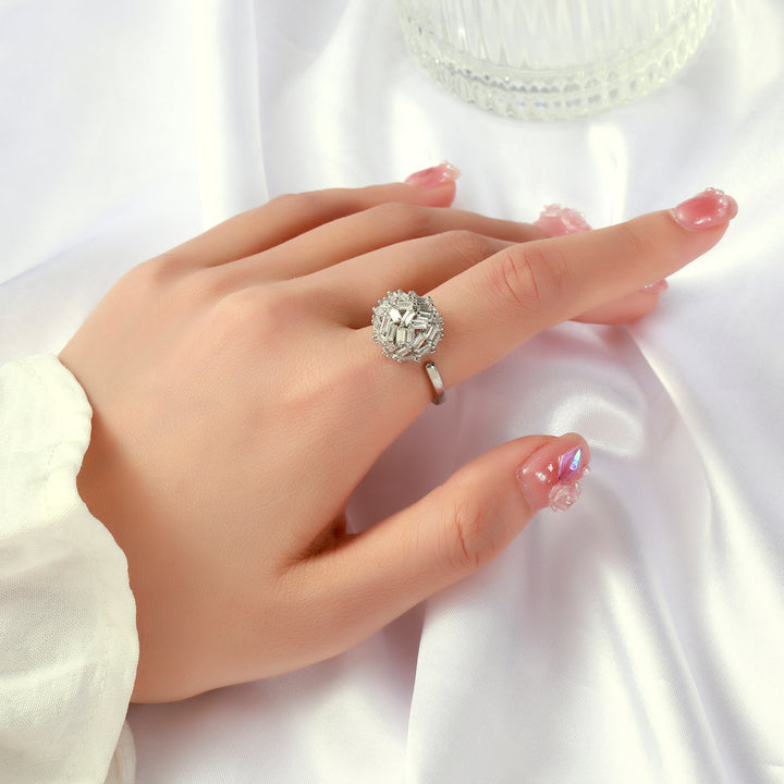 Glittering Grace Ring-Silver