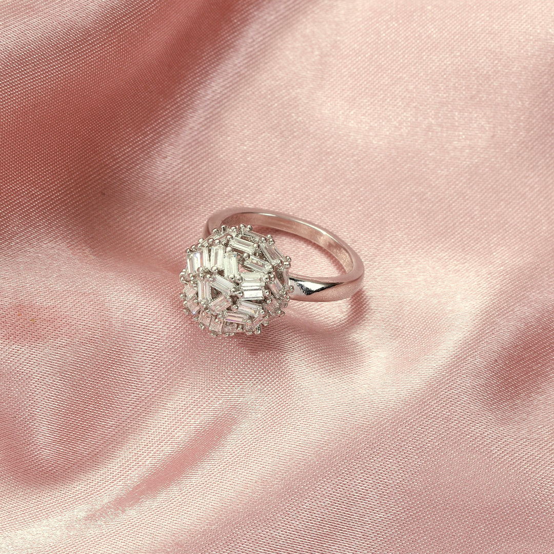 Glittering Grace Ring-Silver