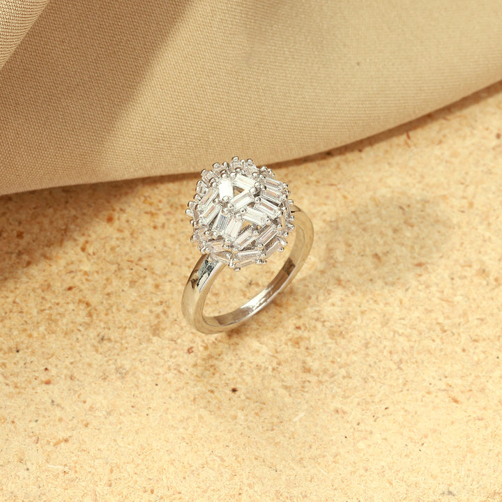 Glittering Grace Ring-Silver