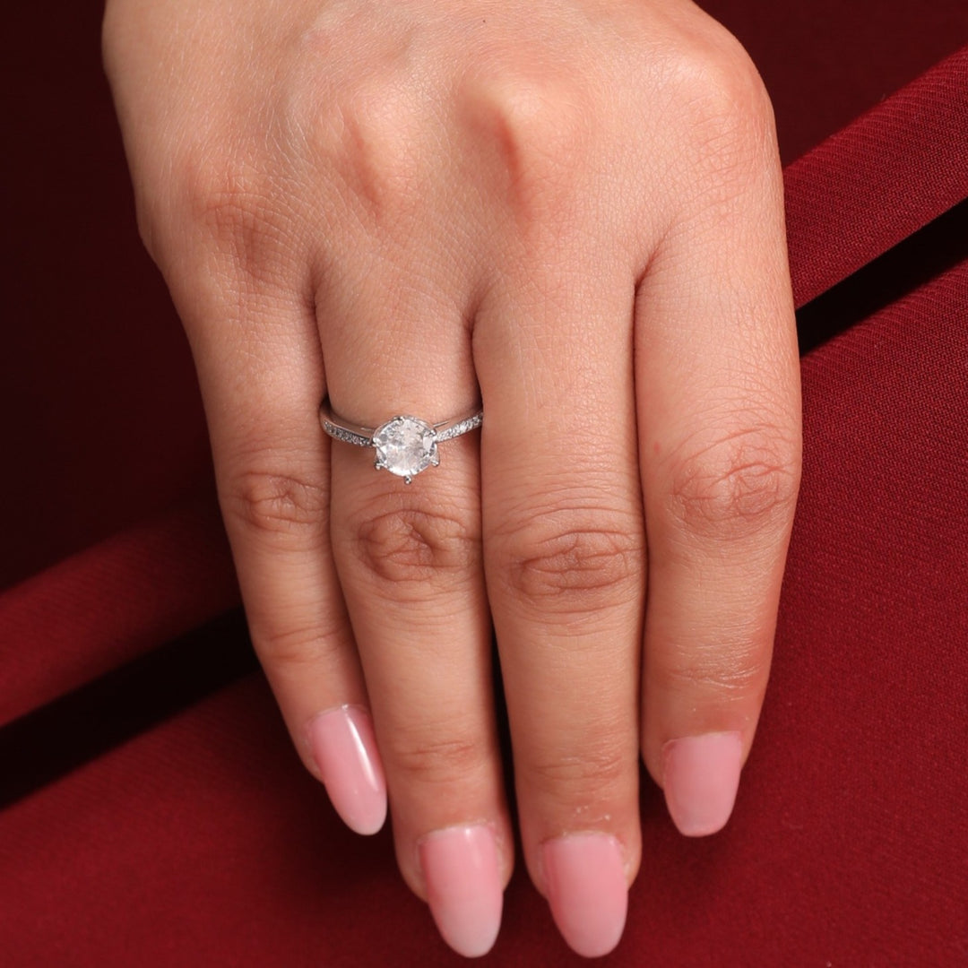 Luster Silver Promise Ring