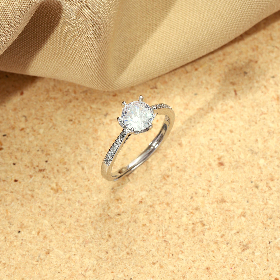 Luster Silver Promise Ring