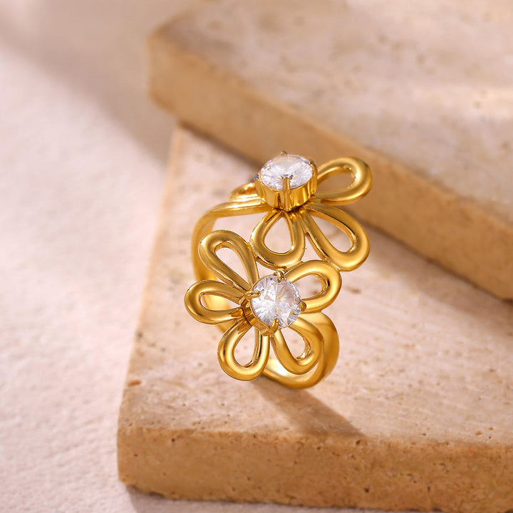 Blooming Besties Crystal Flower Ring