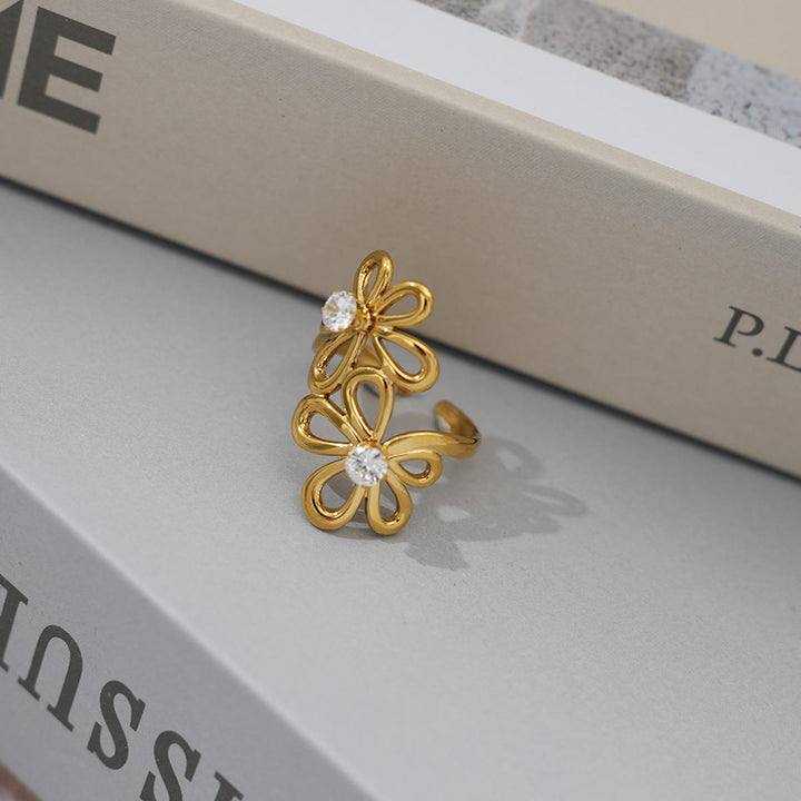 Blooming Besties Crystal Flower Ring