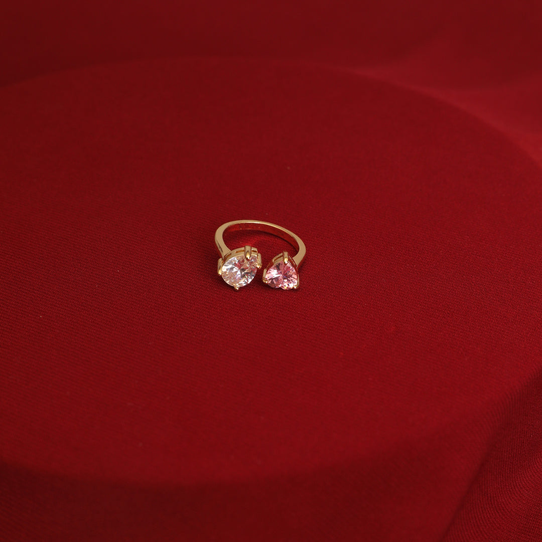 Double Crystal Toi-et-Moi Ring